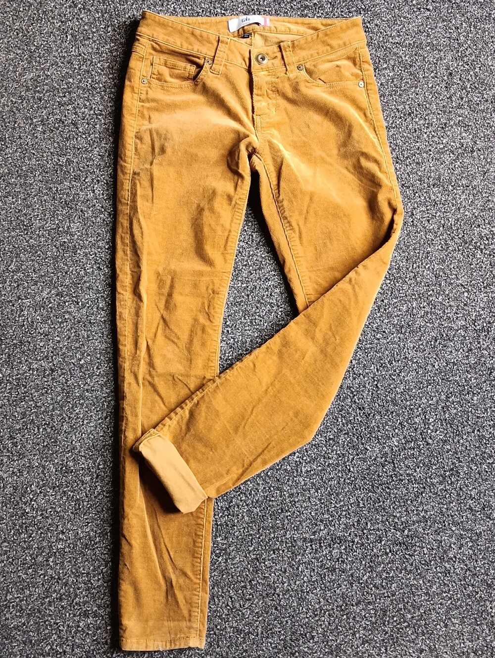 Cabi Autumn Ochre Corduroy Skinny Pants Jeans Womens Size 2, Brown Fall - Picture 2 of 11